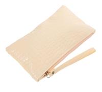 IMIKEYA Beige Leather Clutch Wallet for Women with Large Capacity and Soft Texture, Elegant Fashionable Hand Bag Purse Suitable for Ladies and Female Friends