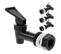 IMIKEYA Beverage Dispenser Spigot Replacement Tap Made of Sturdy Pp and Silicone Black 4pcs with Easy Replacement and Reusable Design Suitable for Water and Beverage Dispensers
