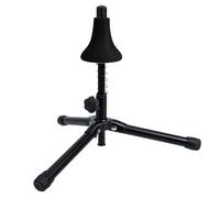 IMIKEYA Black Foldable 5 Pcs Trumpet Displaying Stand Iron Flugelhorn Stand Musical Instrument Display Prop with Tripod Base Sturdy Structure Protect The Trumpet for Music Performance