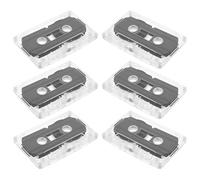 IMIKEYA Blank Cassette Tapes with Convenient Tape Viewing 60-minute 6 Pcs for Recording Material Compatible with Models for Music and Voice Recording