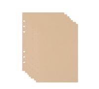 IMIKEYA Blank Loose Leaf Binder Paper A6 Refill Paper Khaki with Smooth Surface for Daily Writing and Student Notebooks