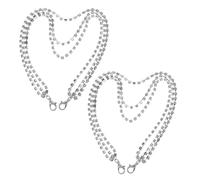 IMIKEYA Bling Layered Rhinestone Shoe Chains for Sneakers Women’s Boot Chain Charm Accessories 1 Pair White K Stylish Foot Jewelry for