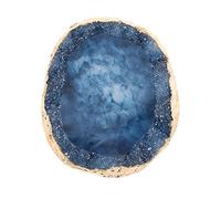 IMIKEYA Blue Resin Manicure Nail Art Palette with Agate Shape, Smooth and Professional Texture for Holding Pigments and Displaying Finished Nail Art Works, for Professional and Amateur