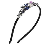 IMIKEYA Blue Rhinestone Hair Accessories Metal Headband with Flower Design Flexible and Sturdy Not Easy to Break Elegant and Chic for Party Highlights Or Everyday Wear
