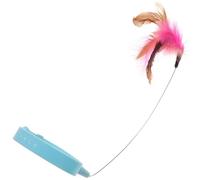 IMIKEYA Blue Silicone Cat Collar Interactive with Artificial Plume Feather, Bite Resistant Design to Increase Exercise and Play for Cats