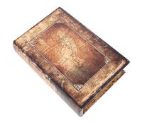 IMIKEYA Book Shaped Organizer Box 7.48X4.92X1.89 Inch Wood PU Material Decorative Key Storage Box for Home Display and Easy Use