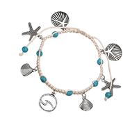 IMIKEYA Braided Shell Ankle Bracelet Womens Summer Beach Foot Chain Fashion Ankle Jewelry Elegant Chic Anklet for Vacation Party