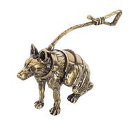 IMIKEYA Brass German Shepherd Figurine Small Dog Statue Decor Retro Animal Figurine Home Office Desktop Decoration for Living