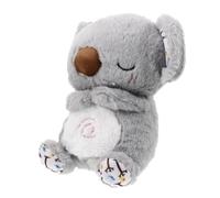 IMIKEYA Breathing Plush Bear Toy for Boy Girl Soothing Sleep Aid with Adaptive Music Washable Design Comforting Sensory Companion for Boy Girl and Toddlers Grey