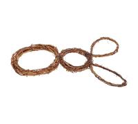 IMIKEYA Bunny Shaped Rattan Wreath Flexible Easy to Use Coffee Colour Rabbit Grapevine Wreath Festive Cheer Holiday Celebrations Decoration