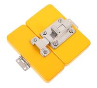 IMIKEYA Busy Board Door Latch Sensory Toy for Toddlers Diy Educational Activity Board Promotes Fine Motor Skills and Coordination Safe Design for Boy Girl Yellow Latch