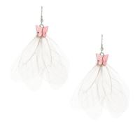 IMIKEYA Butterfly Wing Dangle Earrings for Women Delicate Decorative Long Tassel Earrings with Unique Fairy Tale Design Comfortable Lightweight Jewelry for Daily Wear and Special Occasions
