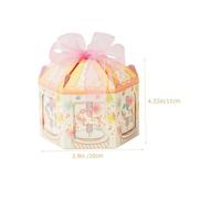 IMIKEYA Candy Boxes for Storing Candy and Cookies Unique Shape 50pcs with Ribbon Paper Material for Valentine's Day Party Decoration and Wedding Favour