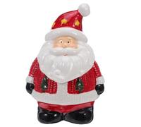 IMIKEYA Candy for Freshness Preservation and Easy Cleaning with Lid Christmas Jar Ceramic Santa Figurine Cookie Canister and Gifting Storage Bowl Festive Holiday Countertop Decoration