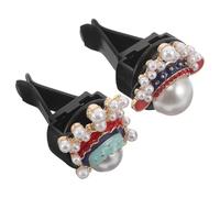 IMIKEYA Car Air Freshener Vent Clips 2Pcs Set - Refillable Auto Vent Diffuser with Chinese Opera Peking Opera Mask Design - Vehicle Aroma Clip for Car Ac Air Freshener