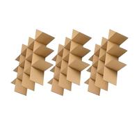 IMIKEYA Cardboard Glassware Box Dividers 3 Sets, Paper Inserts with 27 Compartments, 33.5x33.5x8cm, Designed for Safeguarding Fragile Items During Packing