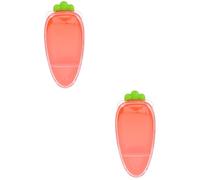 IMIKEYA Carrot Shaped Snack and Dip Pot - Reusable 2-Compartment Food Storage Container with Lid for Hummus Veggies and Healthy Snacks Ideal for Picnics Lunches and Family Gatherings