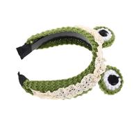 IMIKEYA Cartoon Frog Headband Fluffy Animal Hairband for Women Girls Soft Knit Frog Headpiece for Spa Yoga Beauty