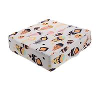 IMIKEYA Cartoon Waterproof Polyester Booster Seat Cushion for Kids 1-5 Years Old, Adjustable Dining Chair Booster Pad with Plume Pattern