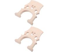 IMIKEYA Cello Musical Instrument Accessory 2pcs Made of Quality Maple Wood Bridge Easy to Carry and Shape Beige Suitable for Professional Cello Players Practicing Anytime, Anywhere