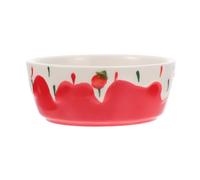 IMIKEYA Ceramic Hamster Food Bowl for Small Animals Sturdy and Stable Base, User-friendly Design, Red Small Animal Bowl Suitable for Guinea Pigs and Hamsters, for Feeding and Bathroom Use