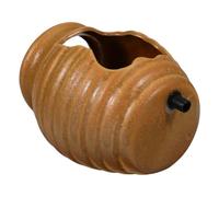 IMIKEYA Ceramic Jar Water Fountain Hydroponic Planter with Easy Operation for Outdoor Use Next to Swimming Pool, Decorative Flowing Water Circulation Fish Tank Ornament