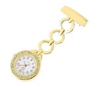 IMIKEYA Chest Hanging Nurse Watch with Gold Crystal Dial, Pocket Fob Watch for Students and Medical Staff, Stylish Rectangular Design for Exams and Daily Use