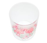 IMIKEYA Chic Flamingo Printed Glass Candle Holder with Fine Workmanship, Small and Creative Tea Light Candle Container for Warm and Romantic Lighting, Home Décor Accent
