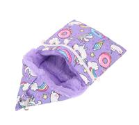 IMIKEYA Chinchilla Warm Bed Hanging Hamster Hammock Cozy Sleep Bag for Animals for Hamsters and Parrots Easy to and Install Cute Design for Pet Cages