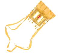 IMIKEYA Chinese Ancient Emperor Hat for Adults, Gold Costume Accessory, Traditional Asian Emperor Headwear for Cosplay, Performance, and Party Use