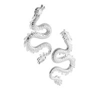 IMIKEYA Chinese Dragon Earrings for Women Silver Dragon Totem Ear Studs Fashion Jewelry Statement Accessory for Parties Concerts and Everyday Wear