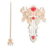 IMIKEYA Chinese Hair Coronet for Classical Chinese Wedding and Performance Stick Hair Accessory Retro Golden Metal with Elegant Design to Create Stunning Look for Women
