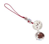 IMIKEYA Chinese Style Key Chain Pendant Ball-shaped Hollowed Charm Pendant DIY Decorative Accessory Anti-lost Cast Copper Mine Loader Silver Silver