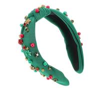 IMIKEYA Christmas Jeweled Headband for Women Elegant Rhinestone Knot Hair Accessories High Crown Effect Holiday Headband for Xmas Outfits and Skincare Routines