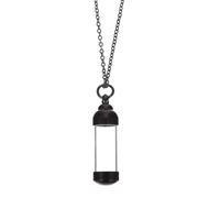 IMIKEYA Cinerary Casket Pendant Perfume Bottle Necklace Unisex Jewelry Glass Memorial Ash Box Pendant with Chain Large 40.5Mm X 12Mm for Keepsake