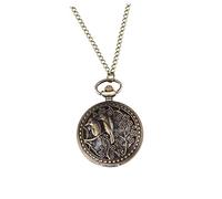 IMIKEYA Classic Pocket Watch Retro Timepiece Vintage Style Golden Hollowed-Out Design Easy to Read with Chain for Men and Collectors
