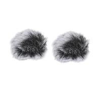 IMIKEYA Clip-on Microphone Windproof Covers with Imitation Plush Material 2pcs Protecting Microphones from Moisture and Dirt and Live Streaming
