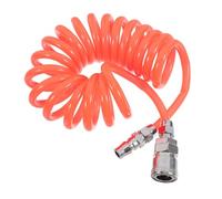 IMIKEYA Coiled PU Air Hose Flexible Compressor Hose with Connectors for High Pressure Gas Transfer for Air Compressors and Pumps and Easy to Store