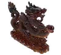 IMIKEYA Color Changing Resin Pet Figurine Intricate Dragon Model Decoration for Teatable Feng Shui Ornament Symbolizing Prosperity and Fortune Unique Antique Style Desktop Statue