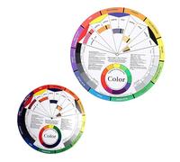 IMIKEYA Color Wheel Two-sided Paper Wheel for Nail Art and Makeup 2 Pcs with Rotation Function, Illustrates Relationships between Colors, for Professional and Amateur Use