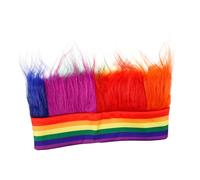 IMIKEYA Colorful Rainbow Wig Headband Elastic Pride Accessory for Carnival Festival Party Parade Vibrant Durable Fiber Fits Various Head