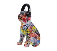 IMIKEYA Colorful Resin French Bulldog Figurine with Water Transfer Printing Indoor Puppy Ornament for Home Decor Artistic Dog Statue Dog Lovers and Art Collectors