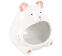 IMIKEYA Cooling Ceramic Hamster Hide Safe and Cooling Features Decorative Hamster Hideout House for Small Pets White Ceramic Nest Suitable for Guinea Pigs and Chinchillas
