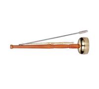 IMIKEYA Copper Yin Qing Hand Bell Musical Instrument for Buddhist Ceremony Supplies, Easy to Carry and Grip, Made of Copper and Wood, Suitable for Meditation and Temple Rituals