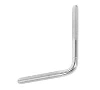 IMIKEYA Cowbell Clamp Rod for Drum Kit, Metal L-Shaped Mounting Arm, Adjustable Bracket with Silver Coating, Designed for Drummers and Band Practice