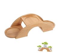IMIKEYA Creative Arch Bridge-shaped Succulent Potted Rack Wooden Flower Pot Holder with Waterproof Synthetic Material for Home and Office Decoration