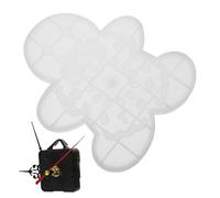 IMIKEYA Creative Christmas Clock Silicone Mold Set with Movement Gingerbread Man Design for DIY Epoxy Crafts Smooth Non Stick Wall Clock Casting Mold for Handmade Home Decor
