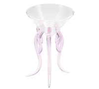 IMIKEYA Creative Pink Octopus Cocktail Glass Goblet High Borosilicate Glass Stemware for Party Drinkware, Unique Jellyfish Design Wine Cup for Home Entertaining