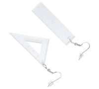 IMIKEYA Creative Triangular Ruler Earrings for Women, 1 Pair Straight Rule Dangle Jewelry, Lightweight Geometric Design Suitable for Daily Wear and