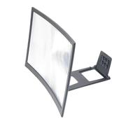 IMIKEYA Curved Phone Screen Magnifier and Strong Suction Baffle 12 Inch with High Definition Threaded Lens Acrylic and Abs Material, 1:1 Ratio, Practical Mobile Phone Screen Enlarger